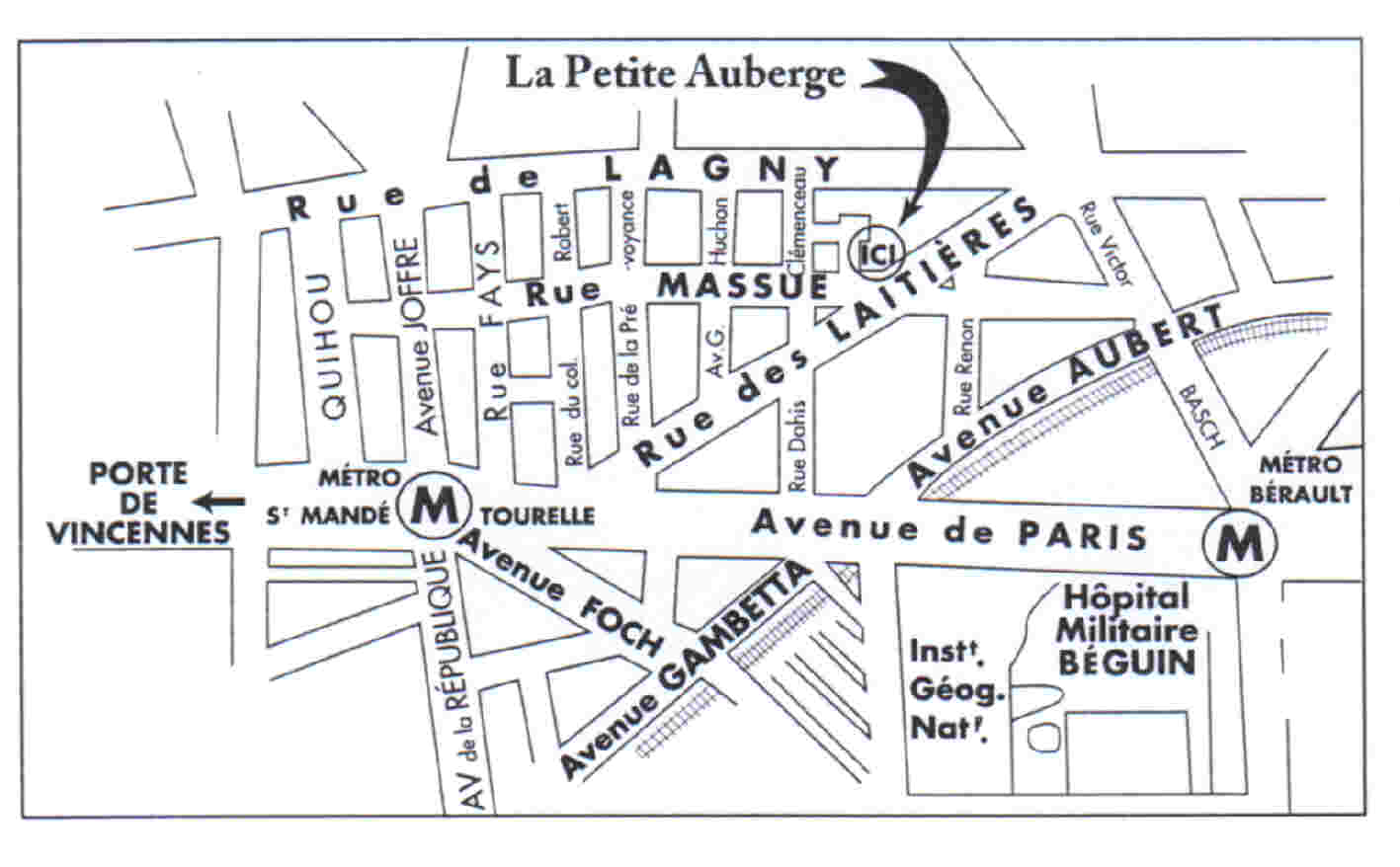 Le plan d'acc�s